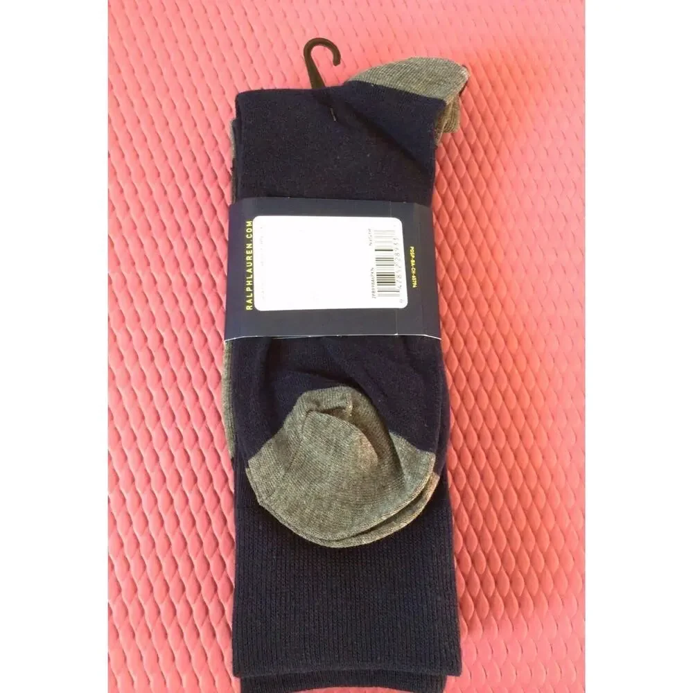 New❤️Polo Ralph Lauren Men's Classic Crew Socks 3 Pairs Sz10-13